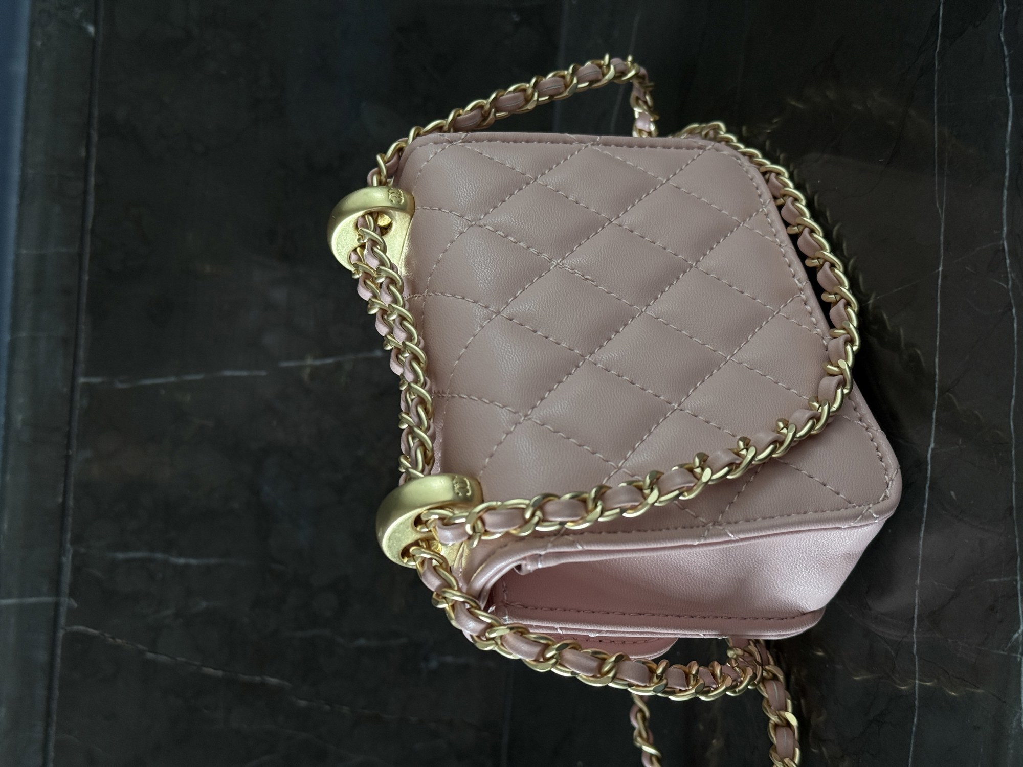 Chanel Calfskin Quilted Perfect Fit Wallet On Chain Mini Pink Маг - 10