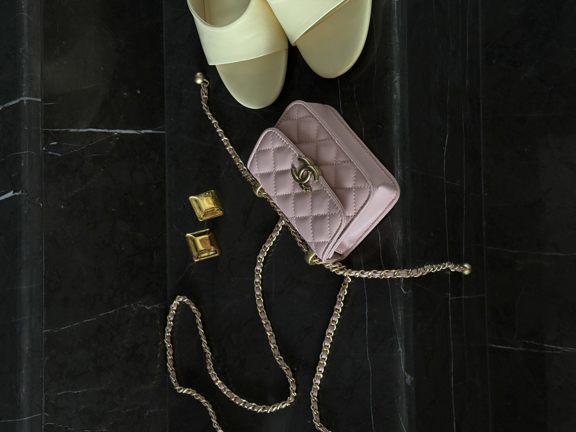 Chanel Calfskin Quilted Perfect Fit Wallet On Chain Mini Pink Маг - 5