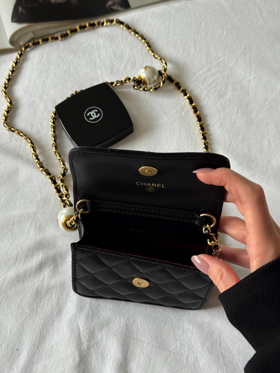 Chanel Calfskin Quilted Perfect Fit Wallet On Chain Mioni - 10