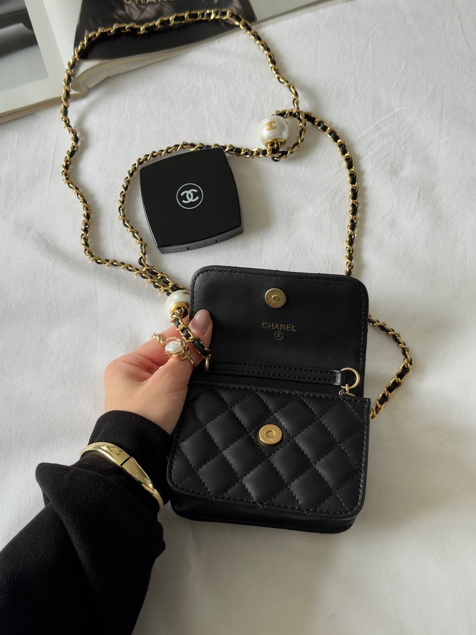 Chanel Calfskin Quilted Perfect Fit Wallet On Chain Mioni - 9