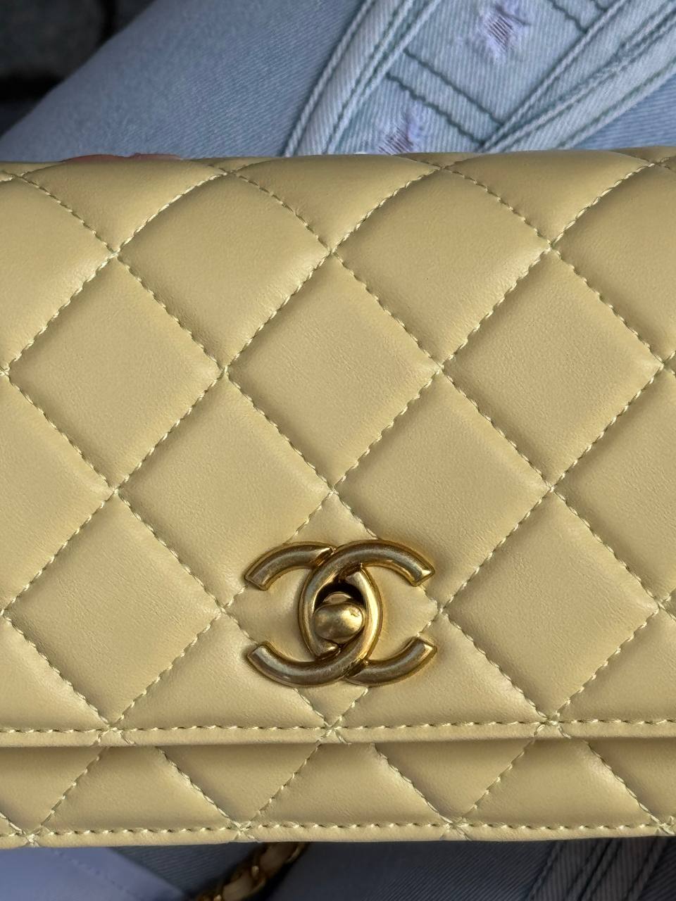 Chanel Calfskin Quilted Perfect Fit Wallet Yellow - 4