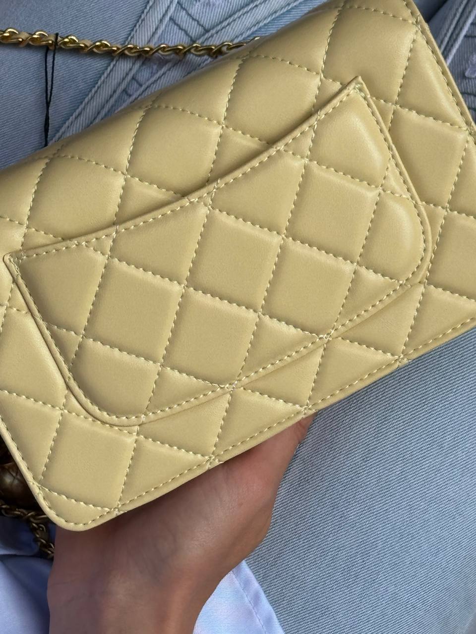 Chanel Calfskin Quilted Perfect Fit Wallet Yellow - 9