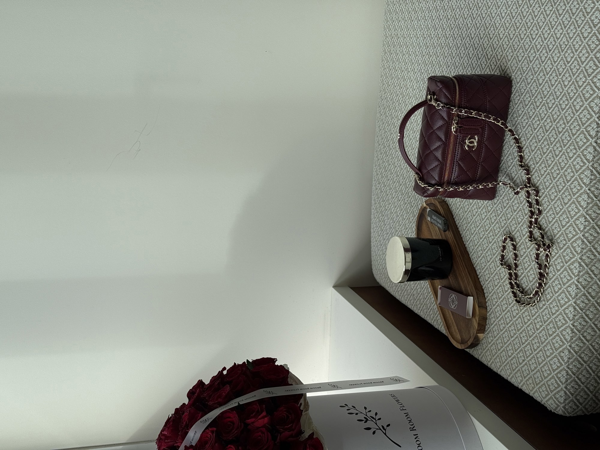 Chanel Caviar Quilted CC Top Handle Long Vanity Burgundy - 7