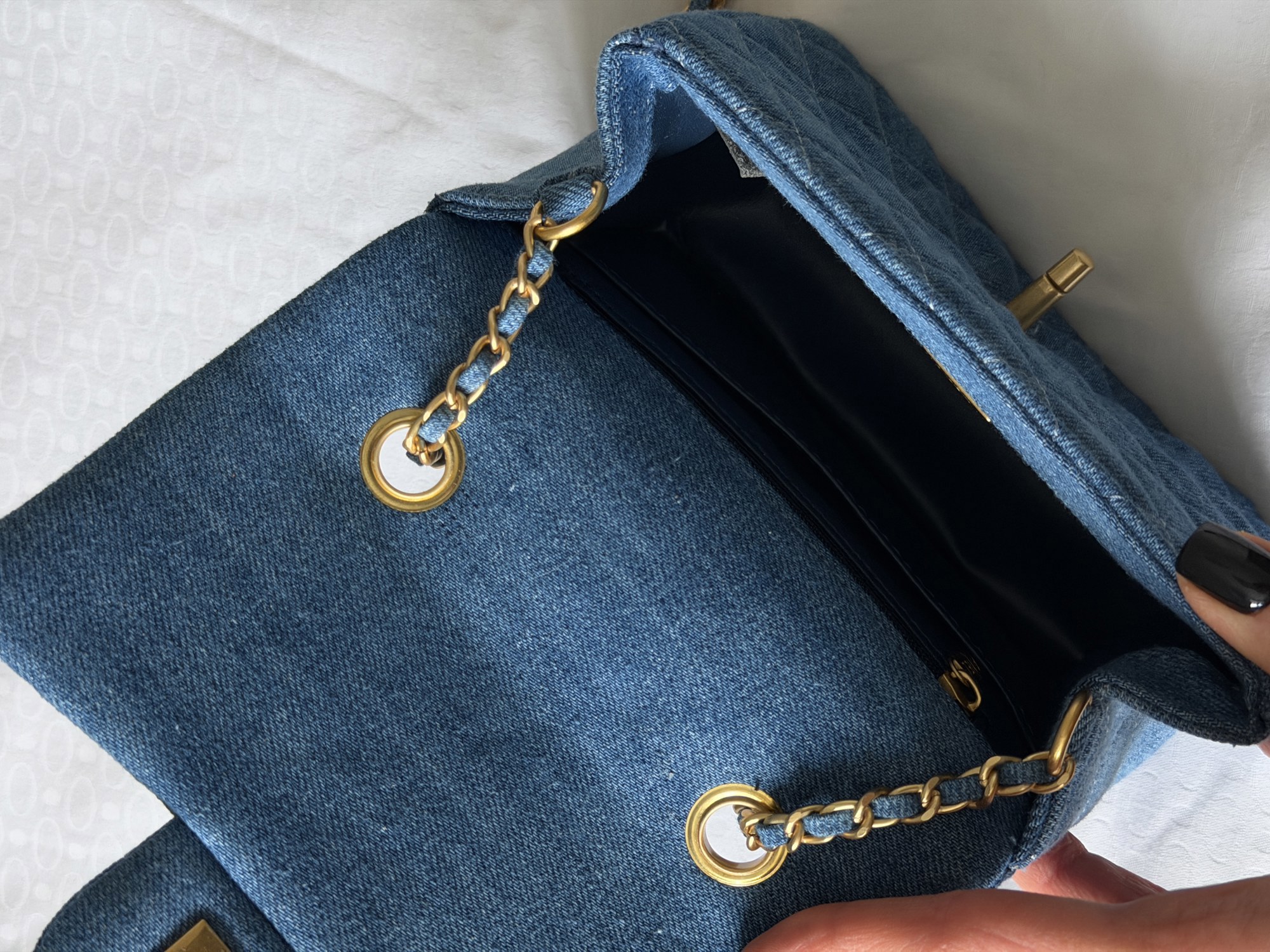 Chanel CC Mini Flap Bag in Denim/Gold Hardware - 2