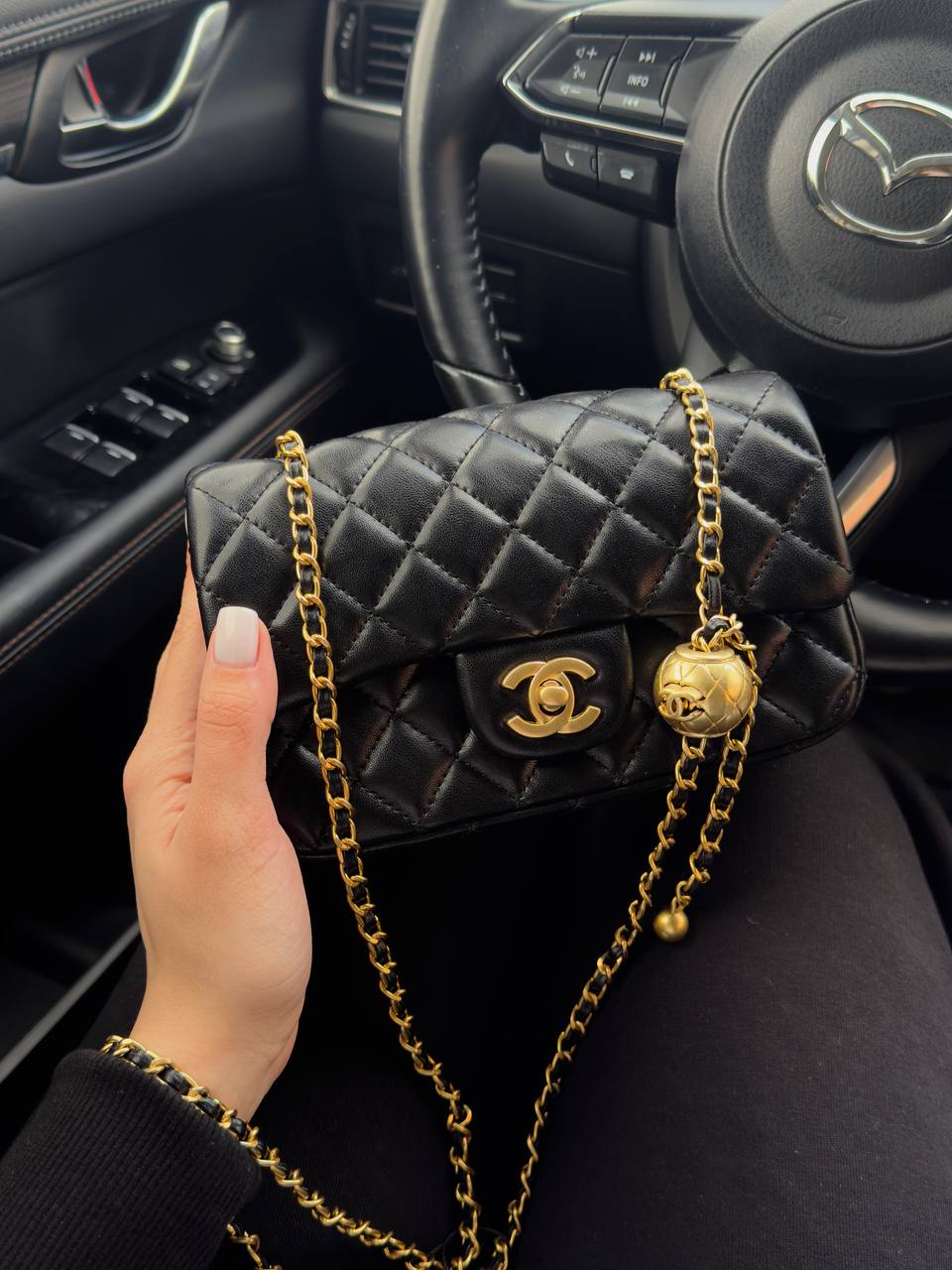 Chanel Classic 1.55 Small Single Flap in Black - 6