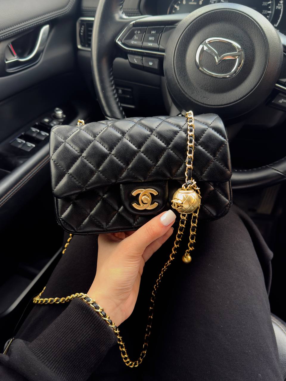 Chanel Classic 1.55 Small Single Flap in Black - 9