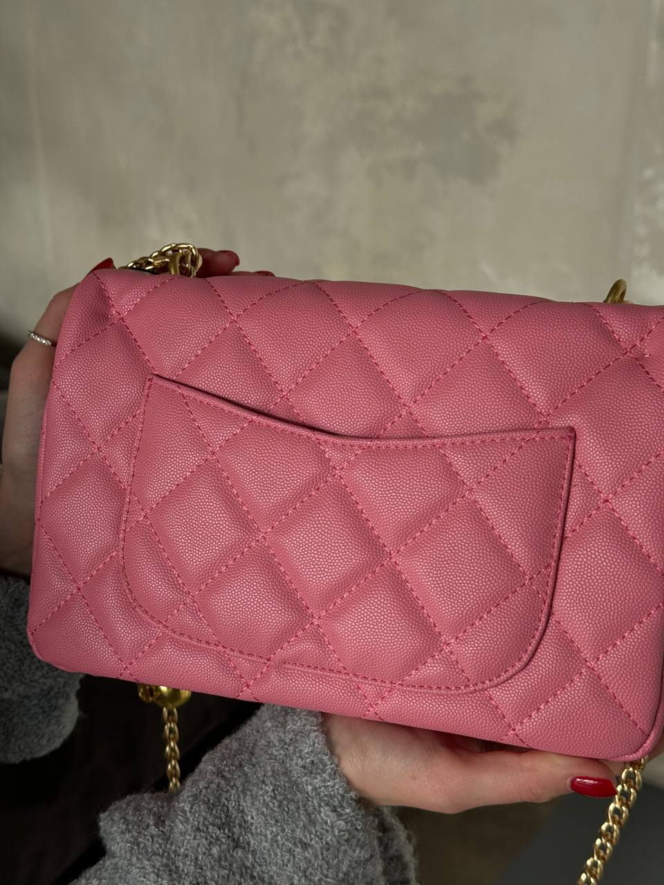 Chanel Classic 1.55 Small Single Flap Pink/Gold - 3