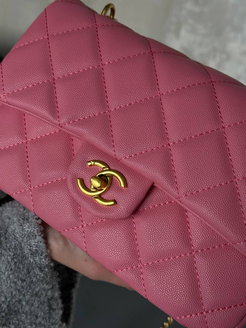 Chanel Classic 1.55 Small Single Flap Pink/Gold - 4
