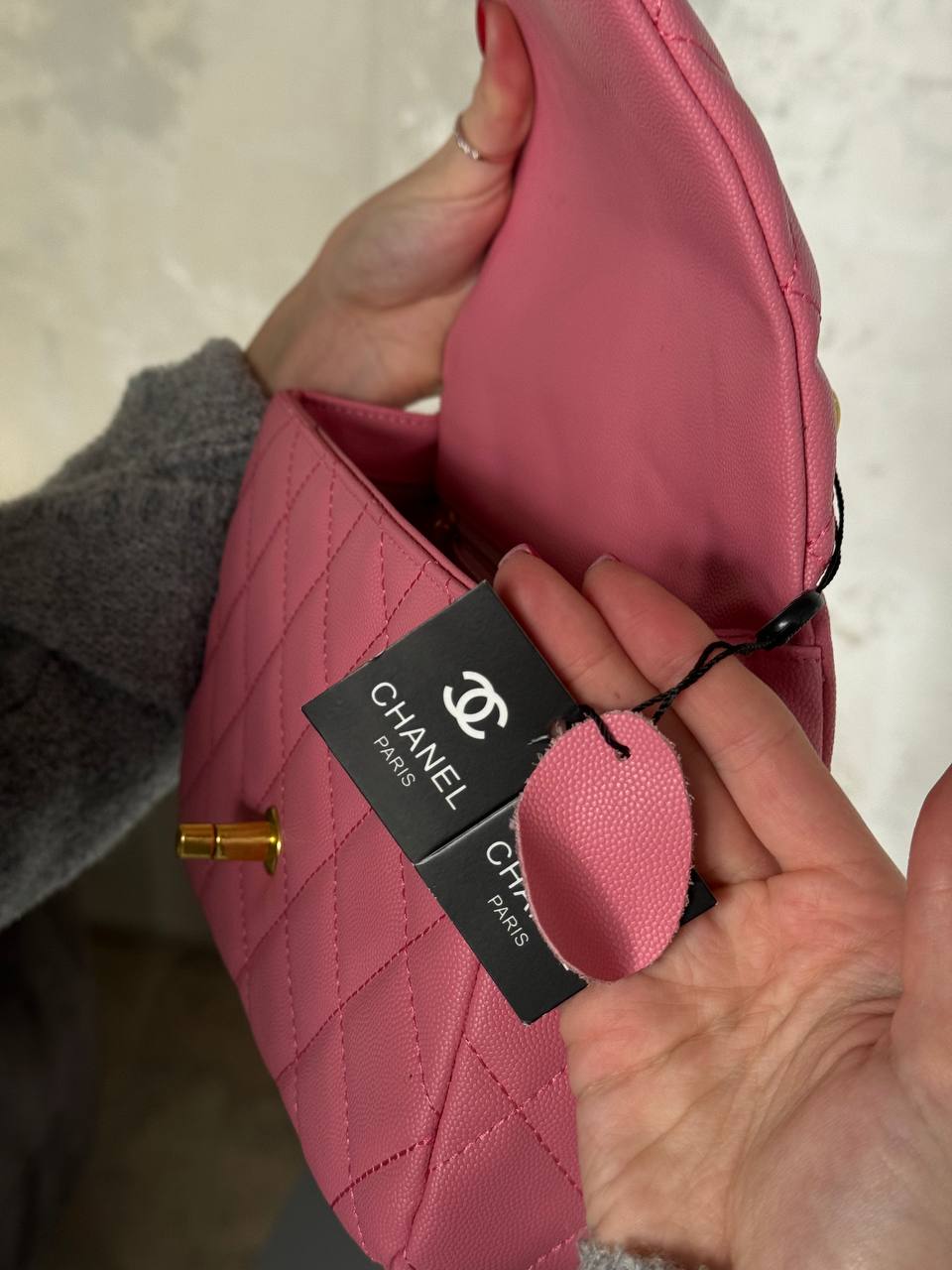 Chanel Classic 1.55 Small Single Flap Pink/Gold - 5
