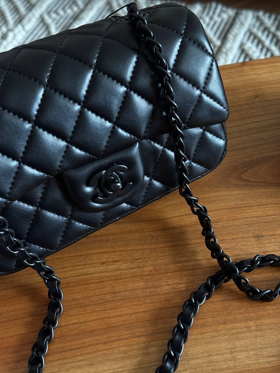 Chanel Classic 1.55 Small Single Flap Total Black - 3