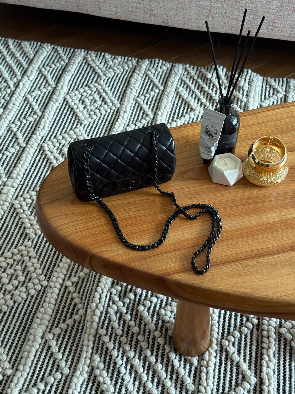 Chanel Classic 1.55 Small Single Flap Total Black - 4