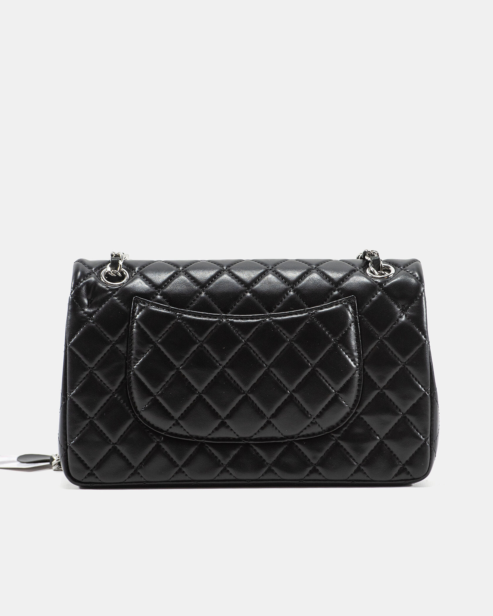 Chanel Classic 2.55 Medium Double Flap in Black/Silver - 8