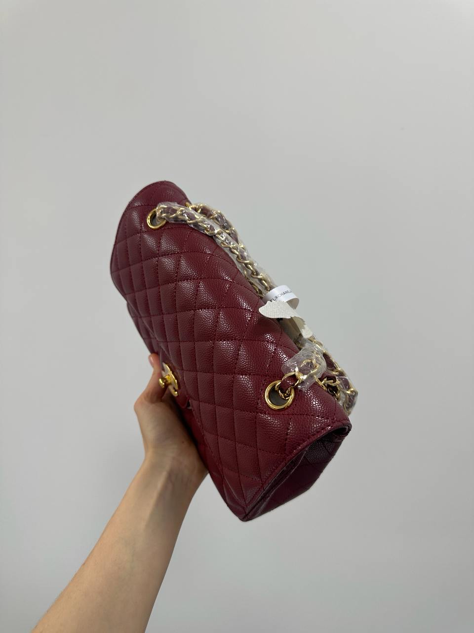 Chanel Classic 2.55 Medium Double Flap in Burgundy/Gold - 10