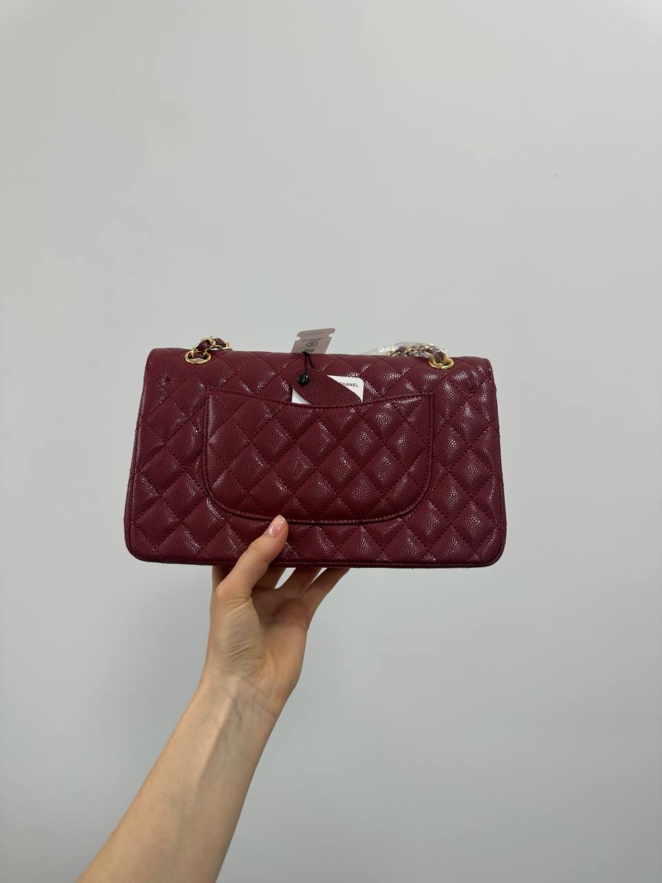 Chanel Classic 2.55 Medium Double Flap in Burgundy/Gold - 7