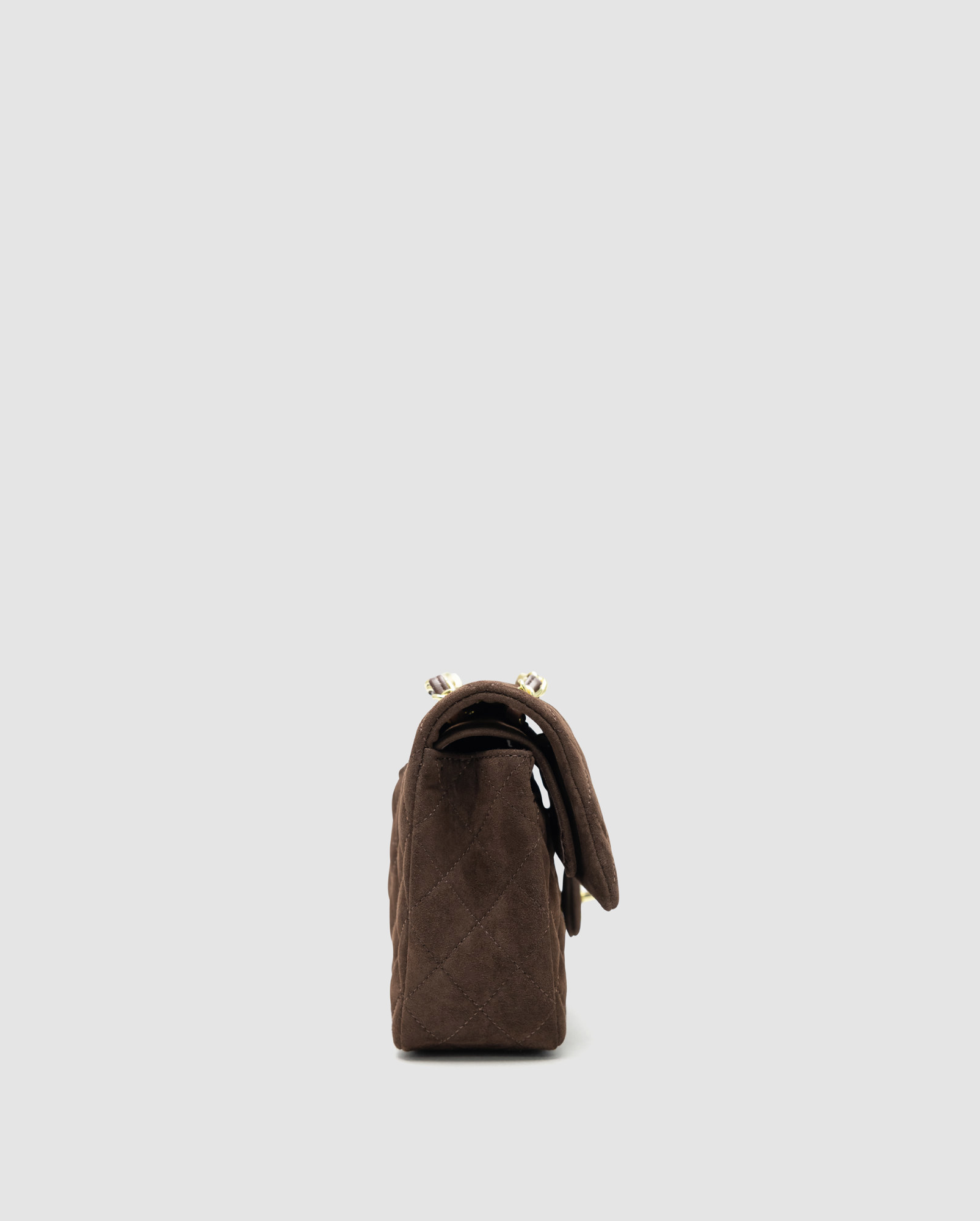 Chanel Classic 2.55 Medium Double Flap in Suede Brown/Gold - 4