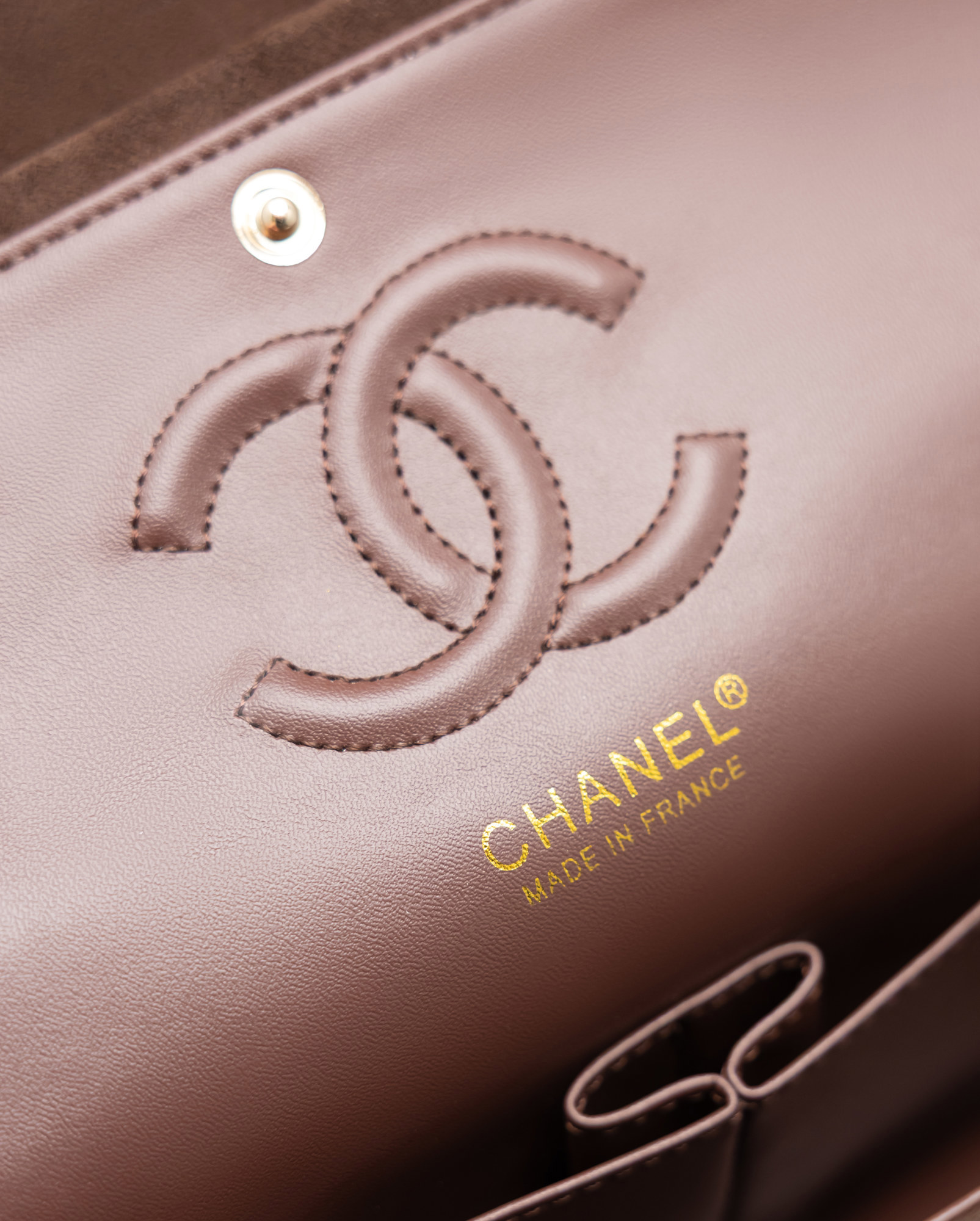 Chanel Classic 2.55 Medium Double Flap in Suede Brown/Gold - 6