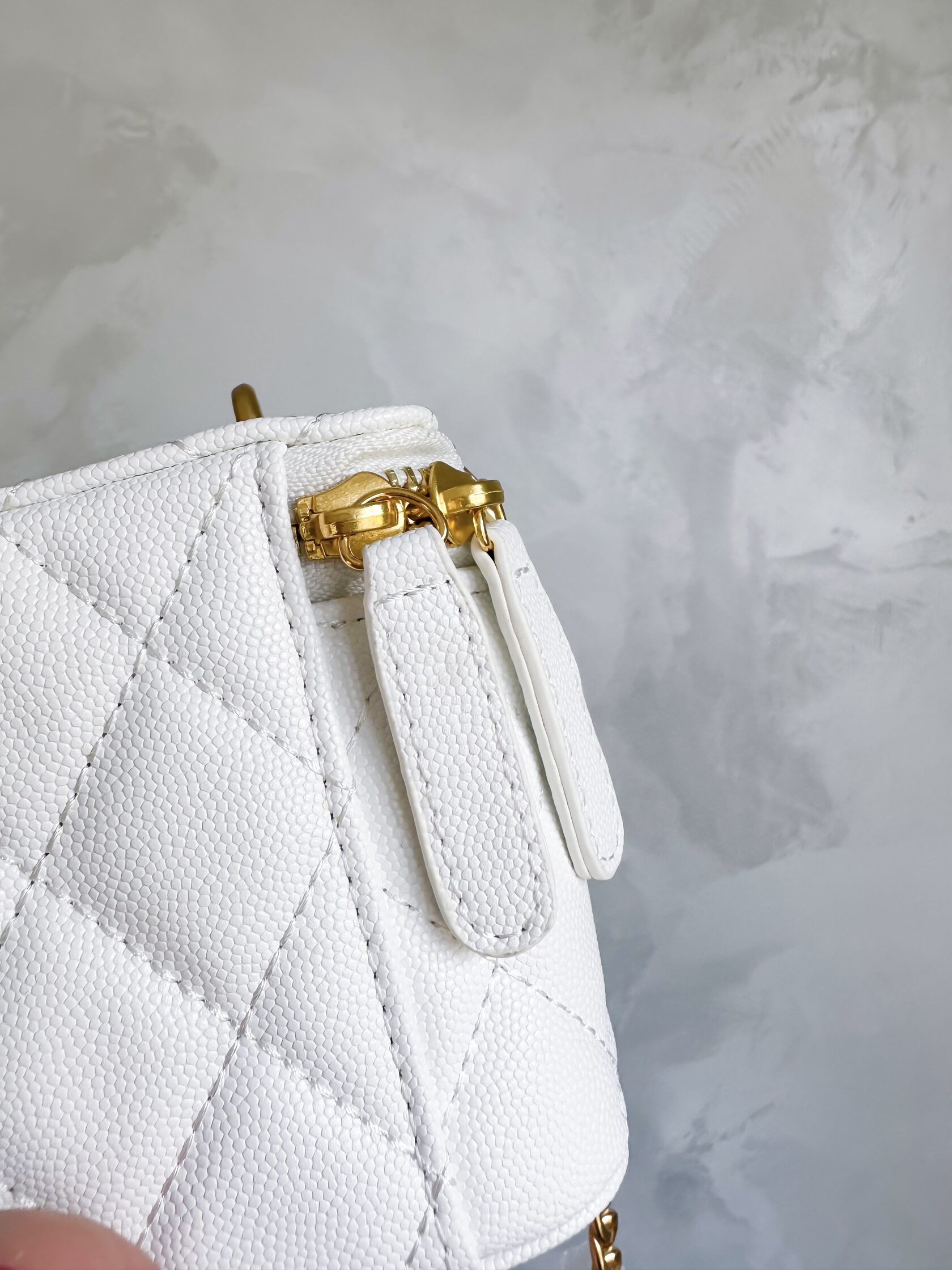 Chanel Classic Beige Lambskin Pearl Crush Mini Vanity Case - 8