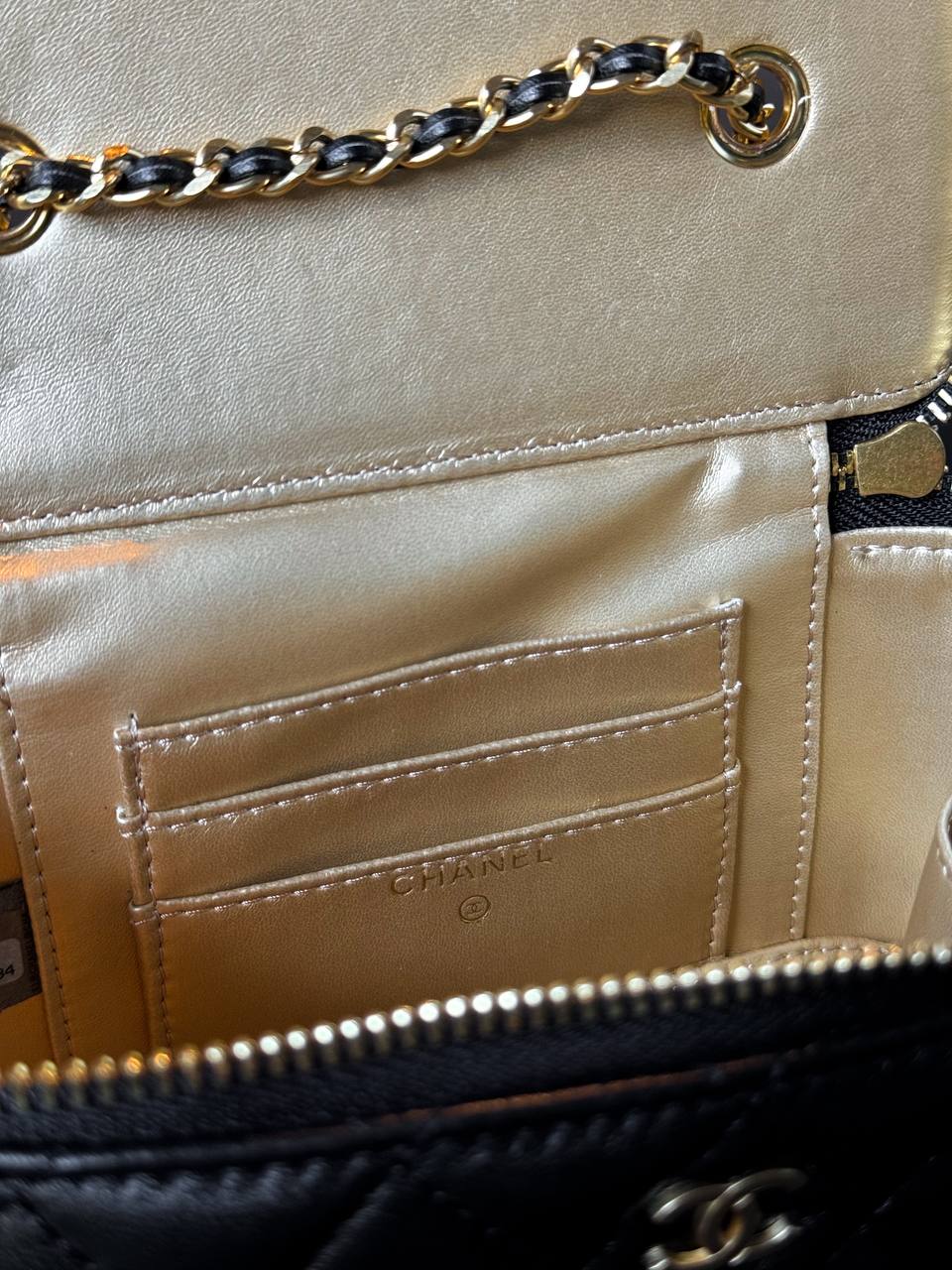 Chanel Classic Black Lambskin Pearl Crush Vanity - 25