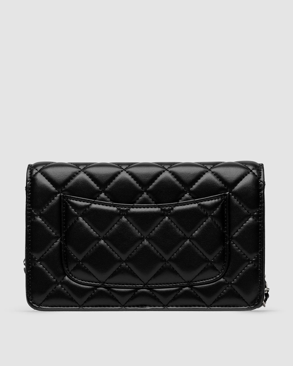 Chanel Classic Wallet on Chain Black/Silver - 14
