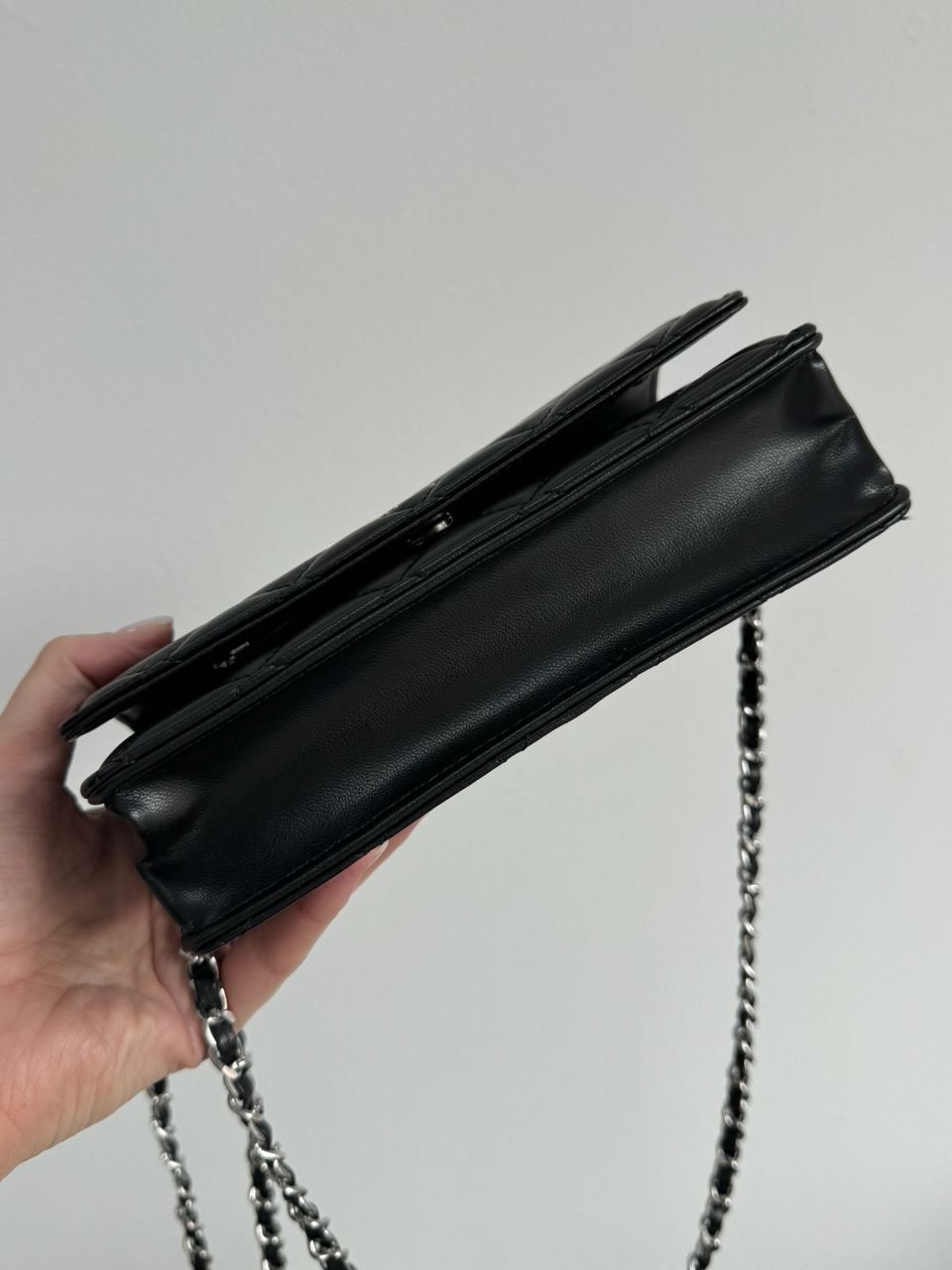 Chanel Classic Wallet on Chain Black/Silver - 22