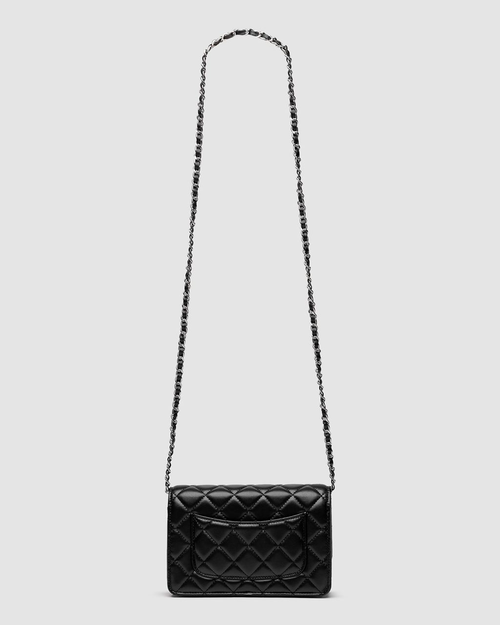 Chanel Classic Wallet on Chain Black/Silver - 9