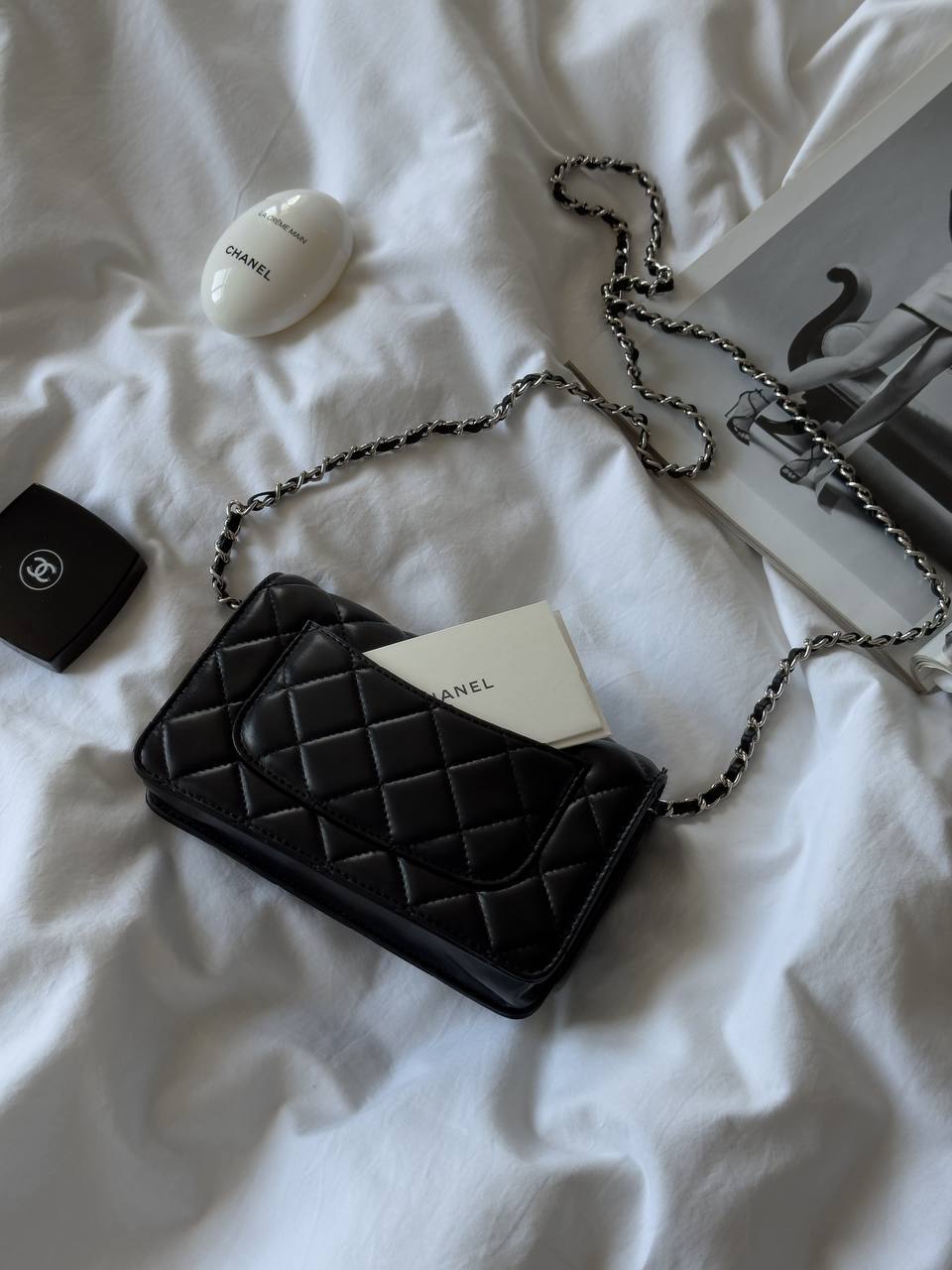 Chanel Classic Wallet on Chain Quilted Caviar Black/Silver - 9