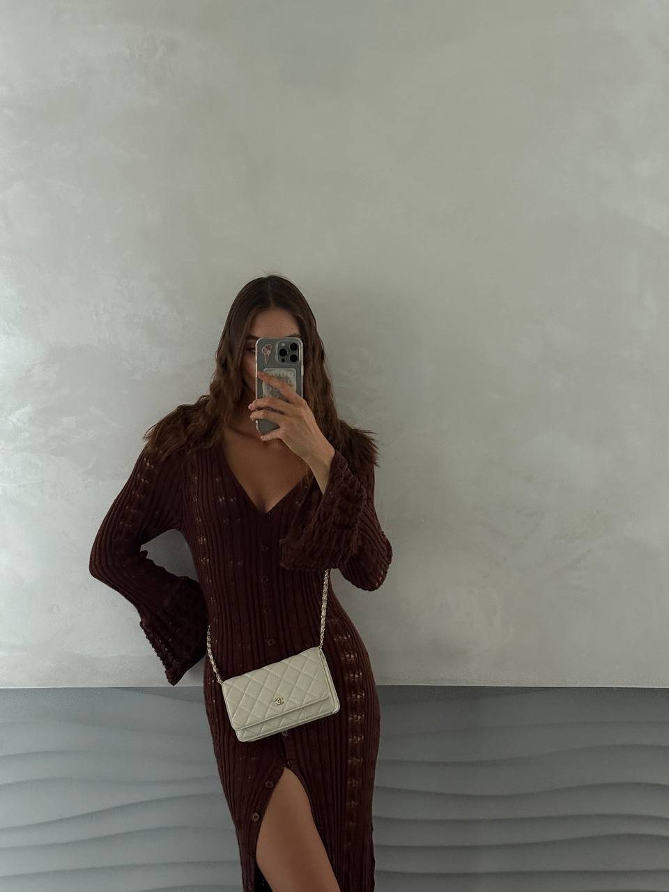 Chanel Classic Wallet on Chain Quilted Caviar Milk/Gold - 3