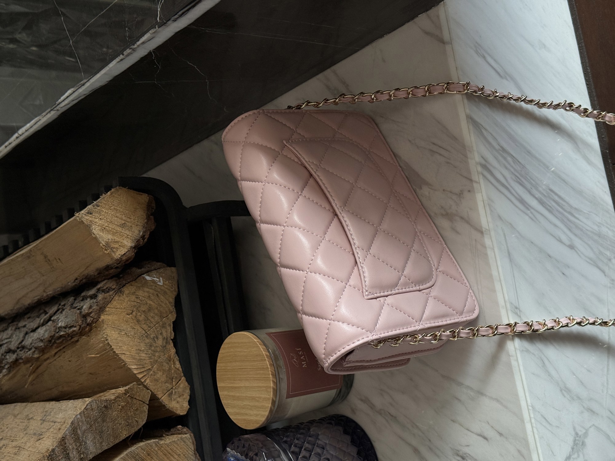 Chanel Classic Wallet on Chain Quilted Pink/Gold Магнітна Коробка - 11