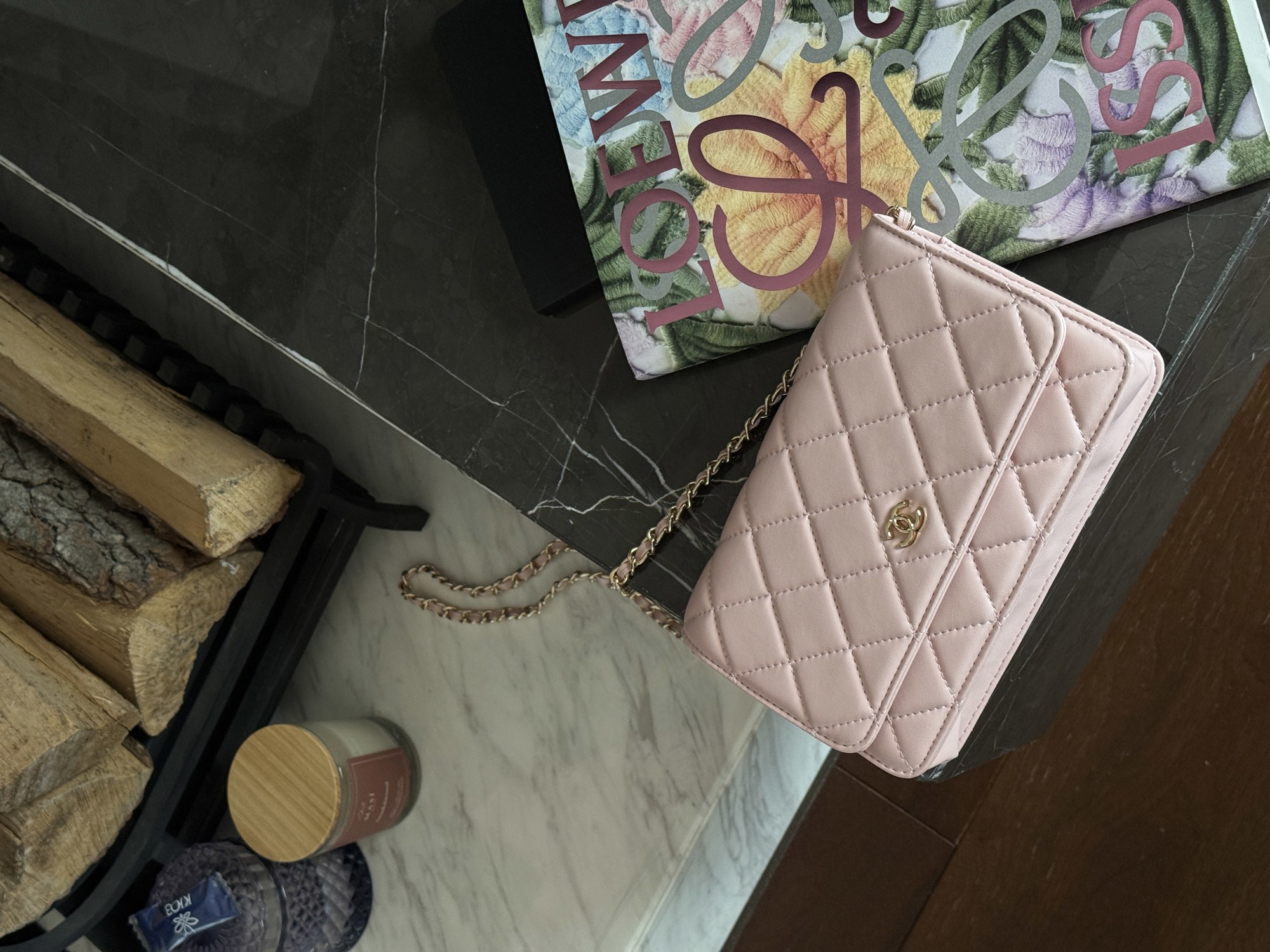 Chanel Classic Wallet on Chain Quilted Pink/Gold Магнітна Коробка - 14