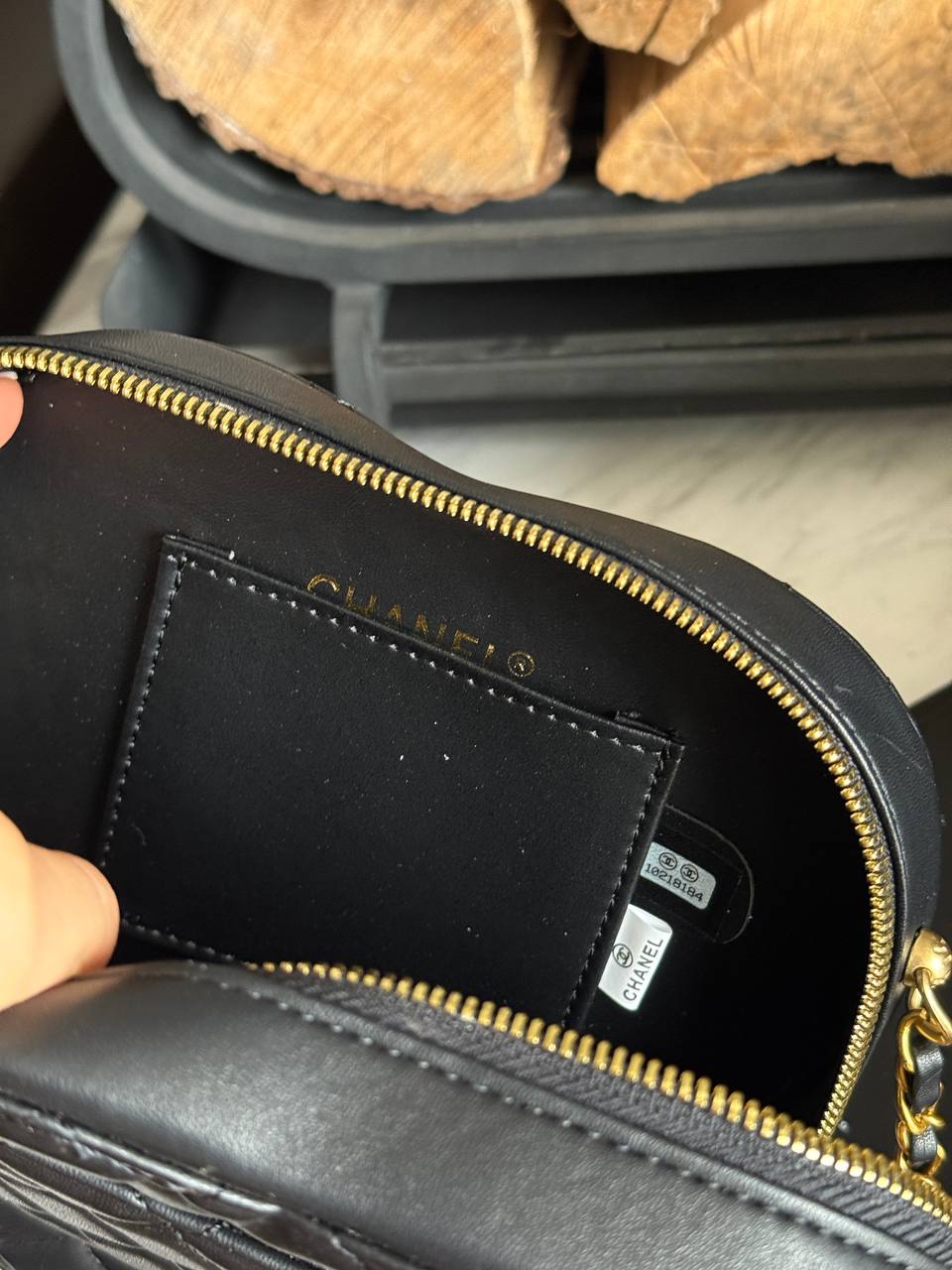 Chanel Heart Chain Clutch Bag Black - 13