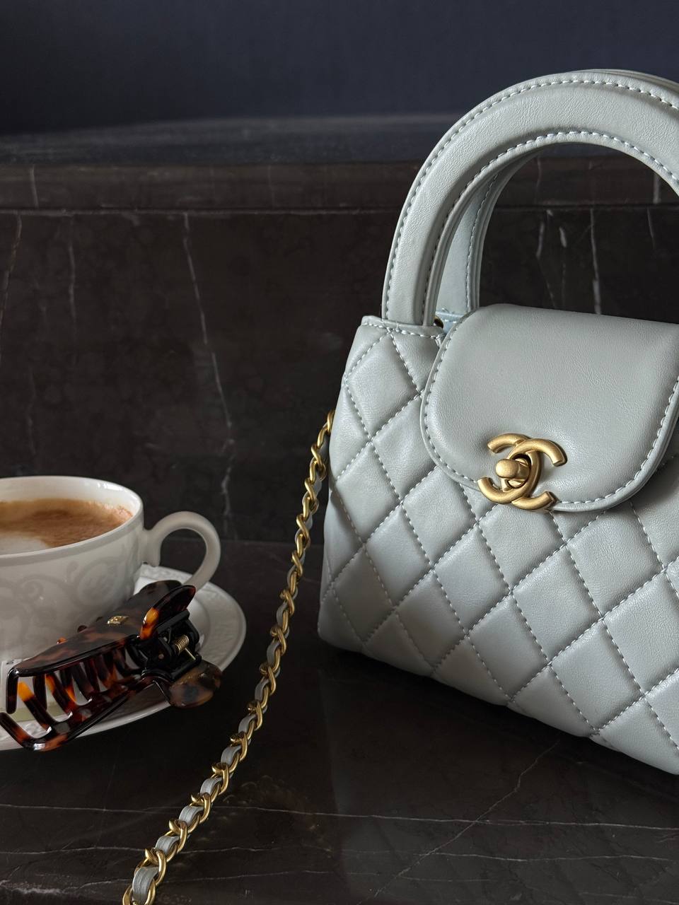 Chanel Kelly Bag Shiny Aged Calfskin Blue&amp; Gold Hardware - 7