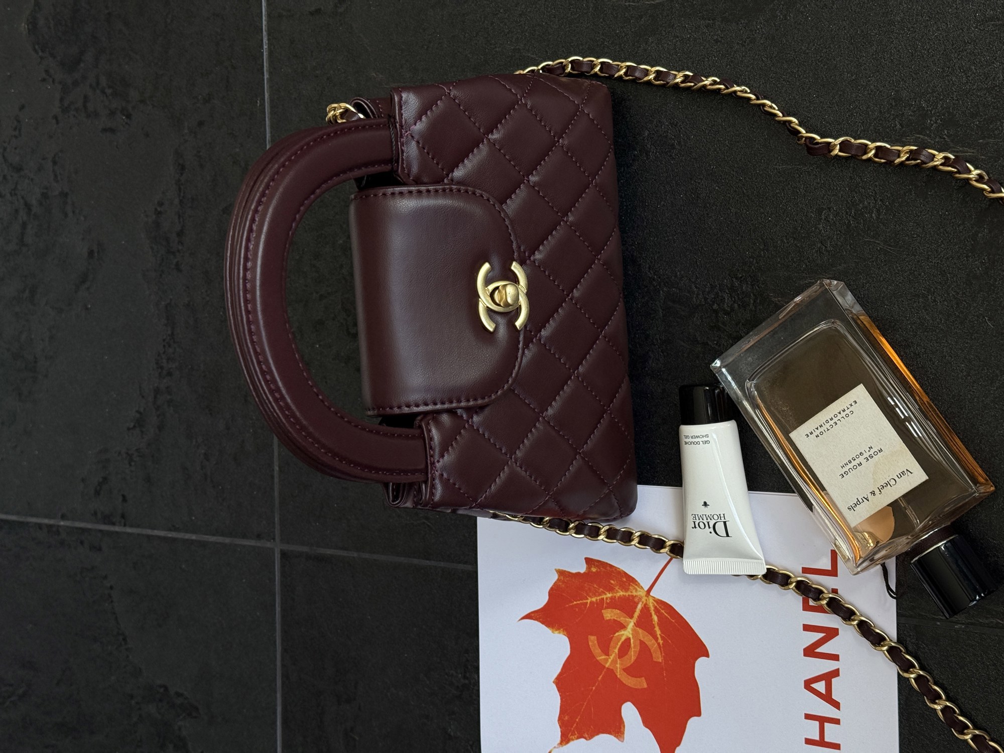 Chanel Kelly Bag Shiny Aged Calfskin Burgundy & Gold Hardware Кор - 6