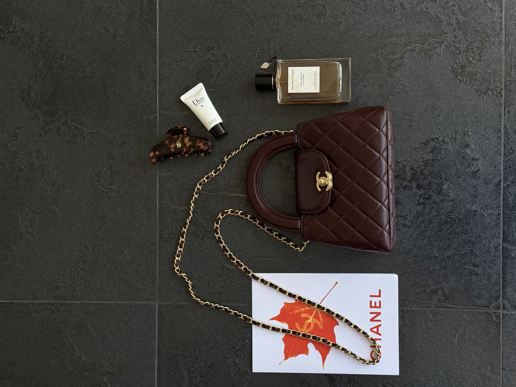 Chanel Kelly Bag Shiny Aged Calfskin Burgundy & Gold Hardware Кор - 5