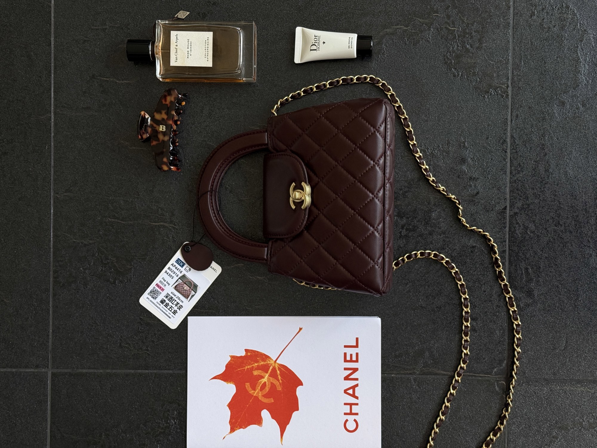 Chanel Kelly Bag Shiny Aged Calfskin Burgundy & Gold Hardware Кор - 14