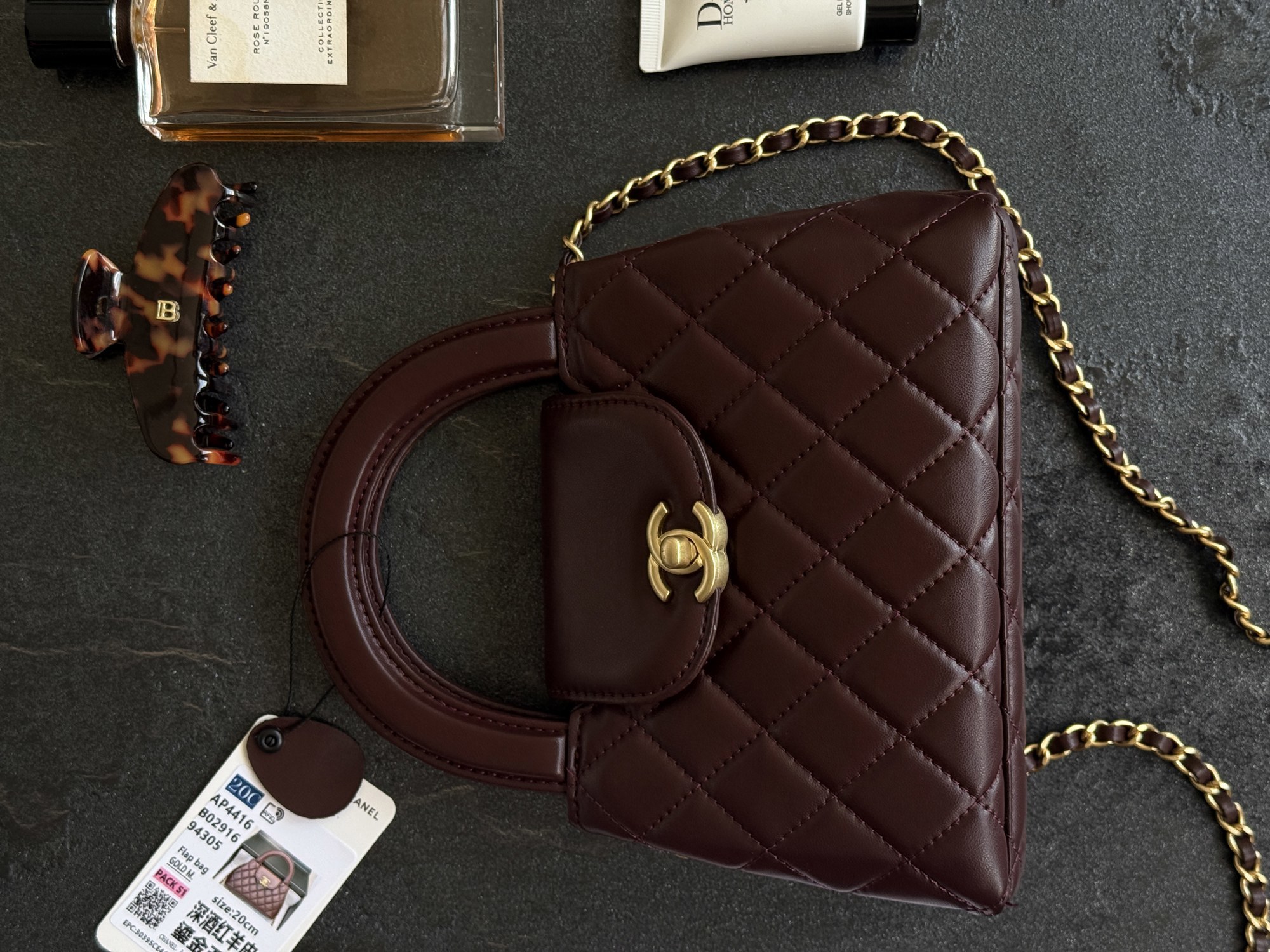 Chanel Kelly Bag Shiny Aged Calfskin Burgundy & Gold Hardware Кор - 10