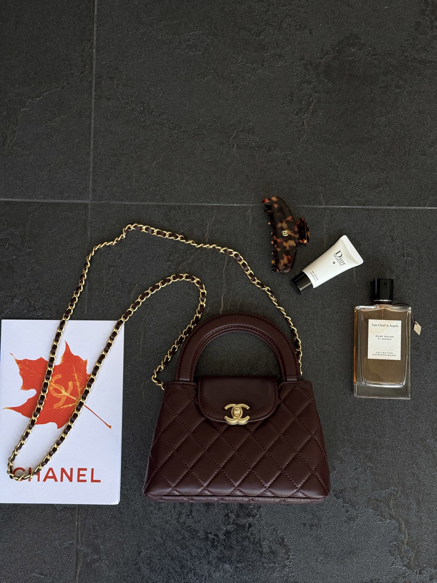 Chanel Kelly Bag Shiny Aged Calfskin Burgundy & Gold Hardware Кор - 11