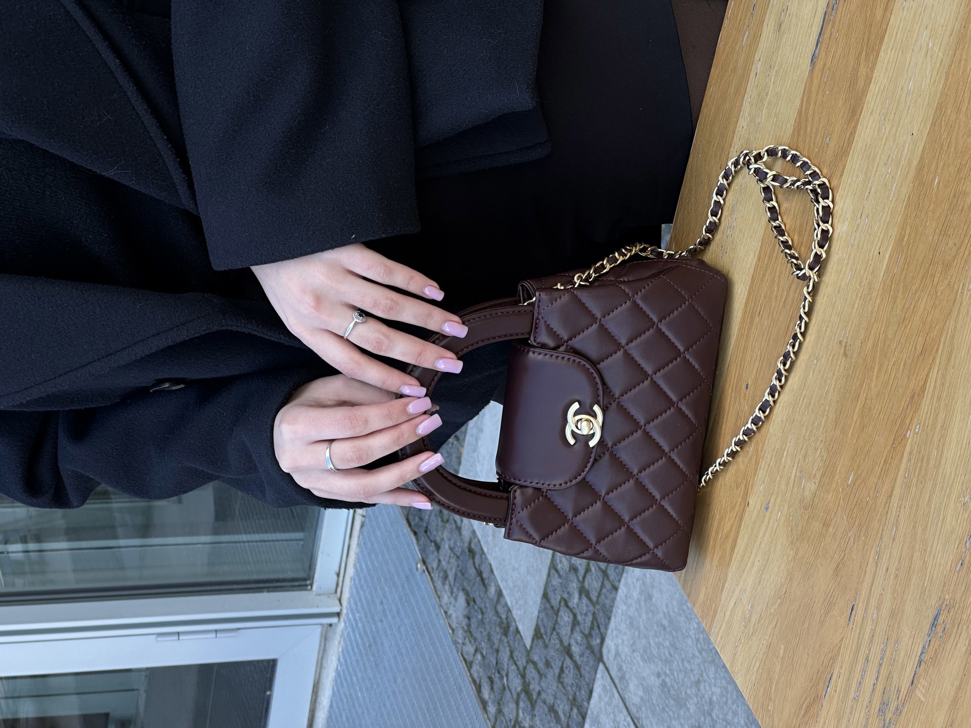 Chanel Kelly Bag Shiny Aged Calfskin Burgundy & Gold Hardware - 9