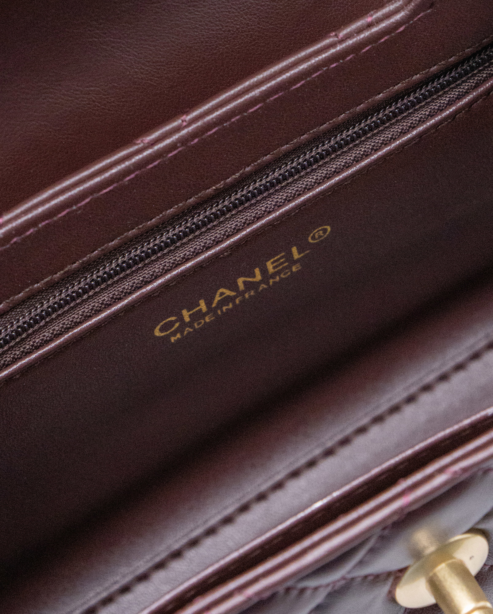 Chanel Kelly Bag Shiny Aged Calfskin Burgundy & Gold Hardware - 5