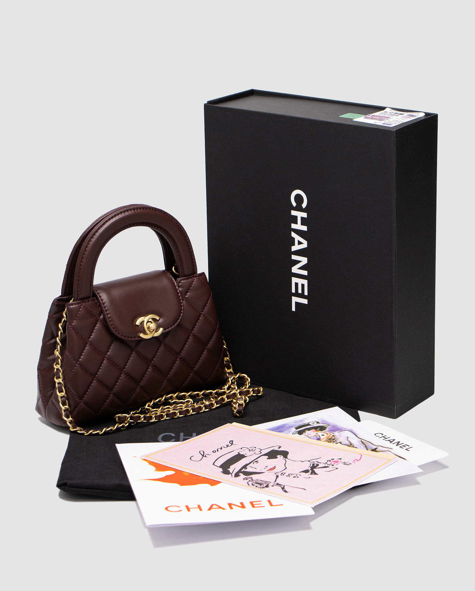 Chanel Kelly Bag Shiny Aged Calfskin Burgundy & Gold Hardware - 6