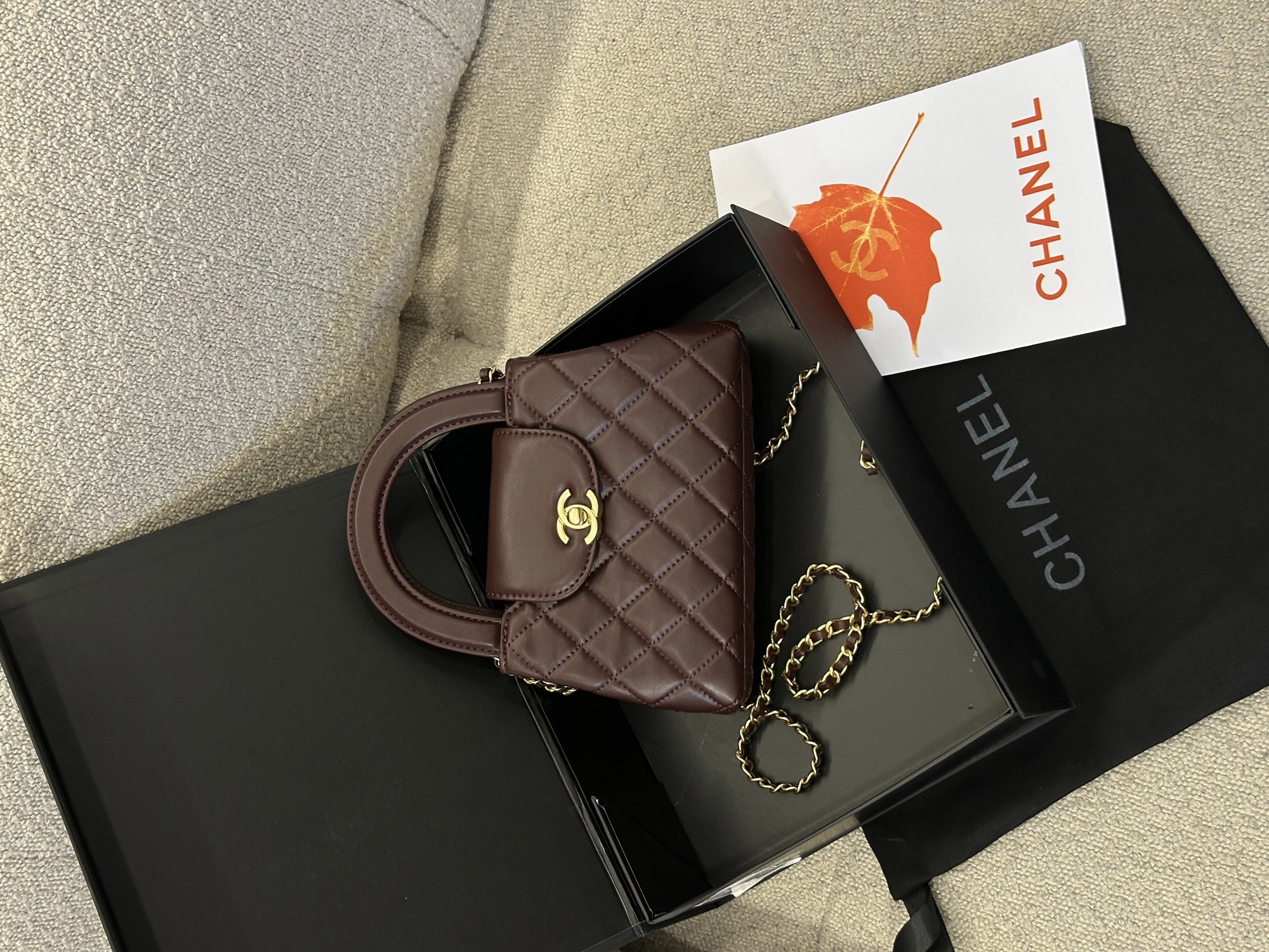 Chanel Kelly Bag Shiny Aged Calfskin Burgundy & Gold Hardware - 15