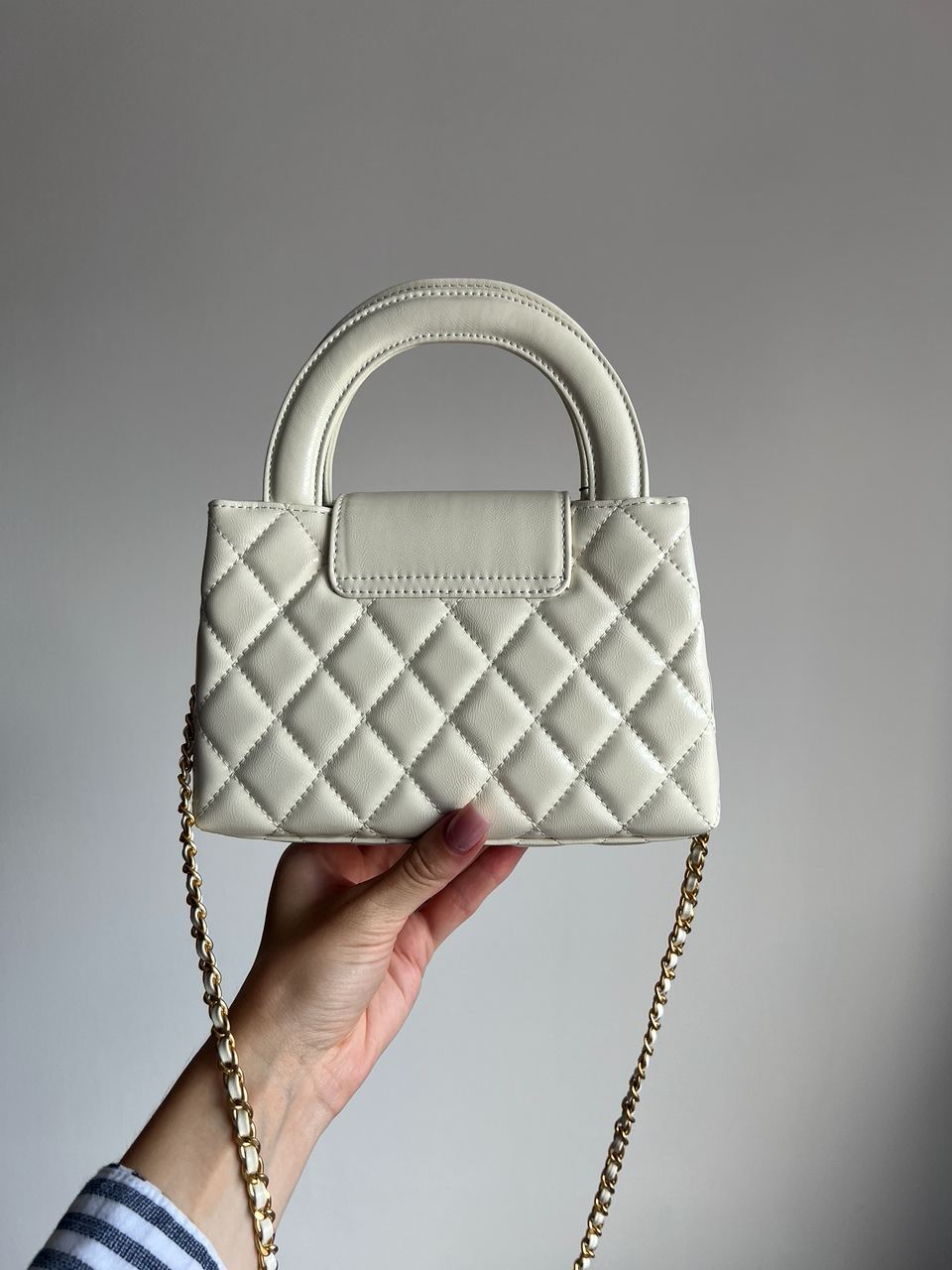 Chanel Kelly Bag Shiny Aged Calfskin Cream &amp; Gold Hardware - 5