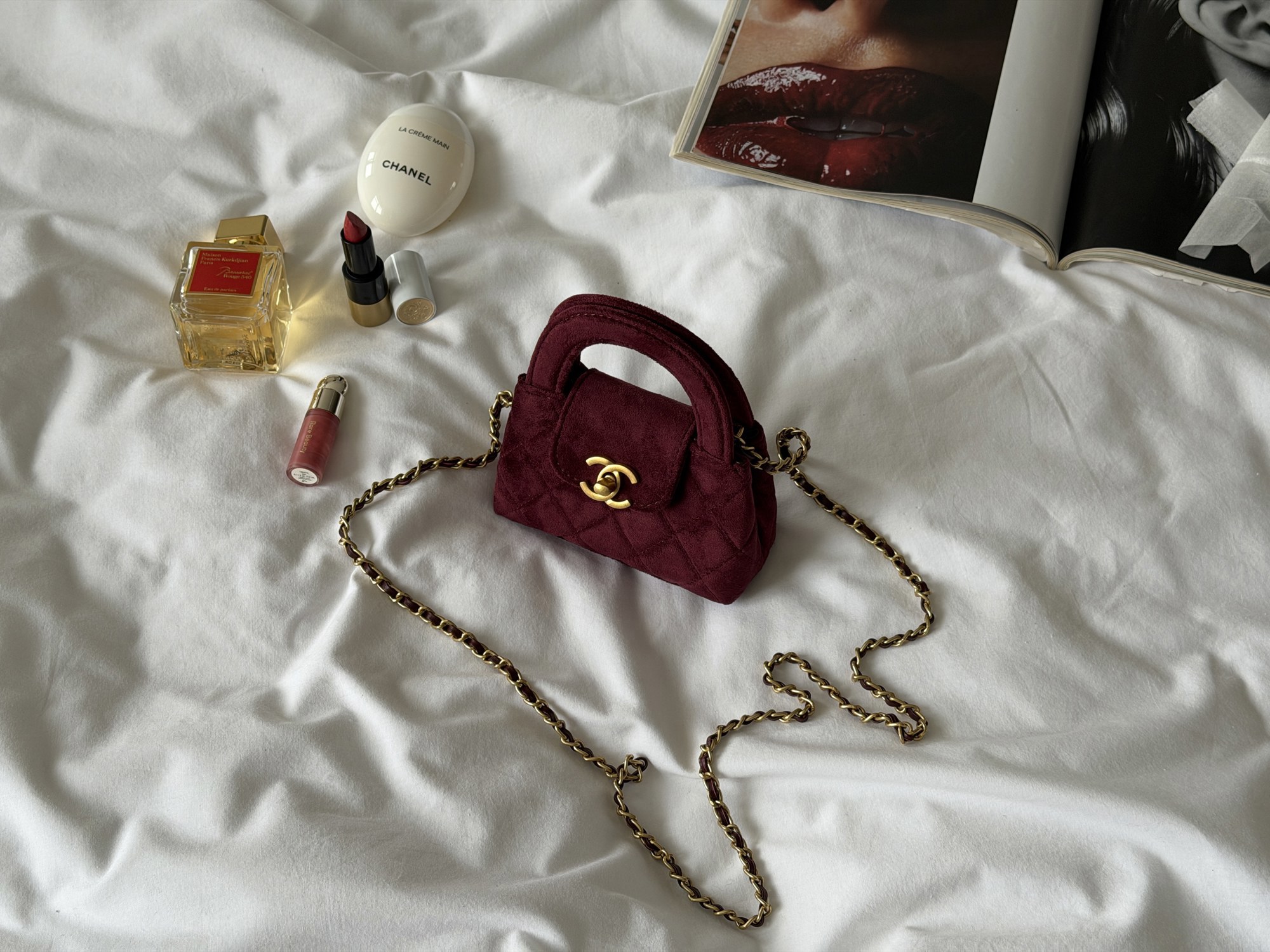 Chanel Kelly Micro Burgundy/Gold - 15