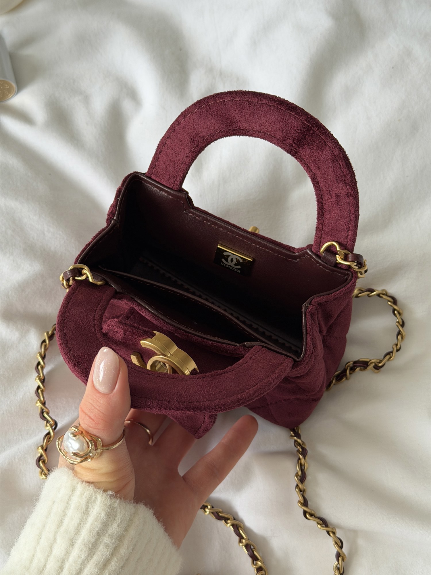 Chanel Kelly Micro Burgundy/Gold - 7