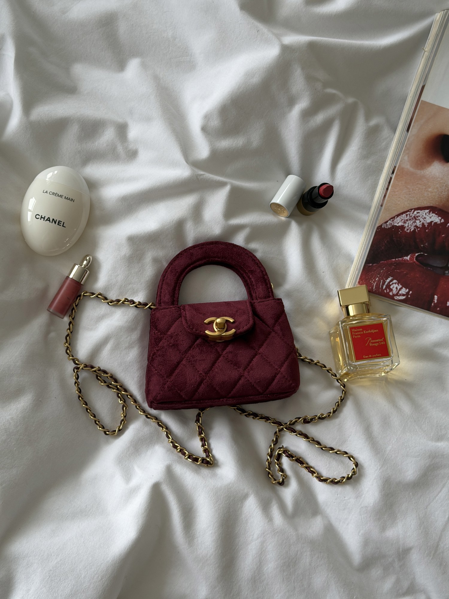 Chanel Kelly Micro Burgundy/Gold - 6