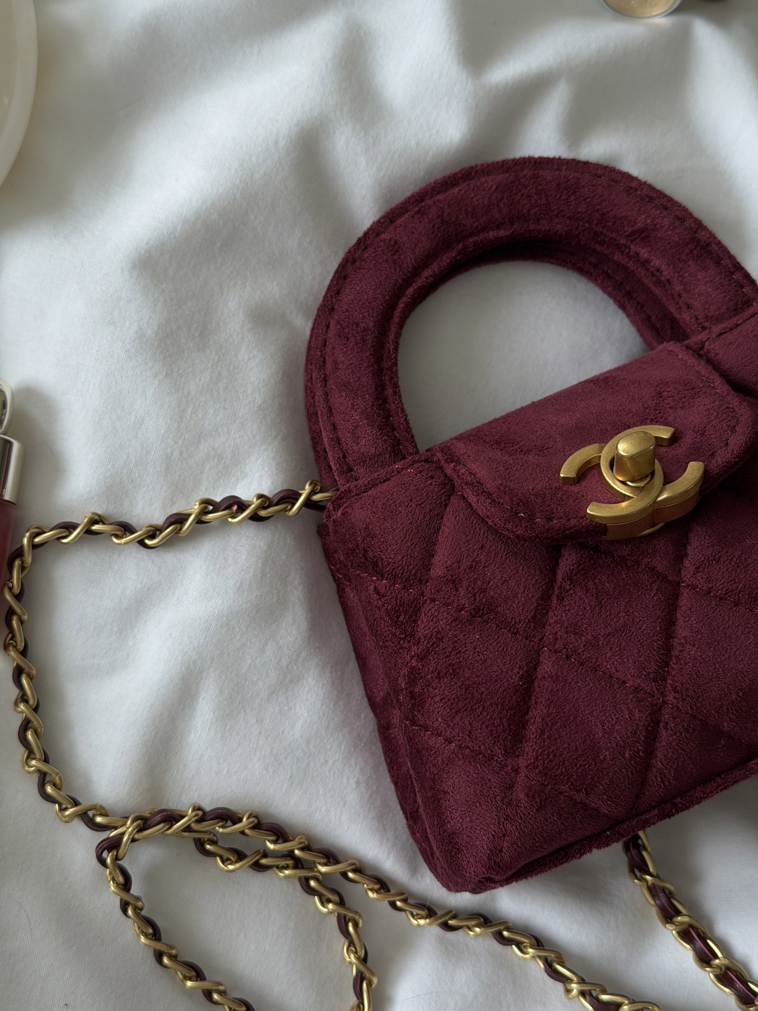 Chanel Kelly Micro Burgundy/Gold - 9