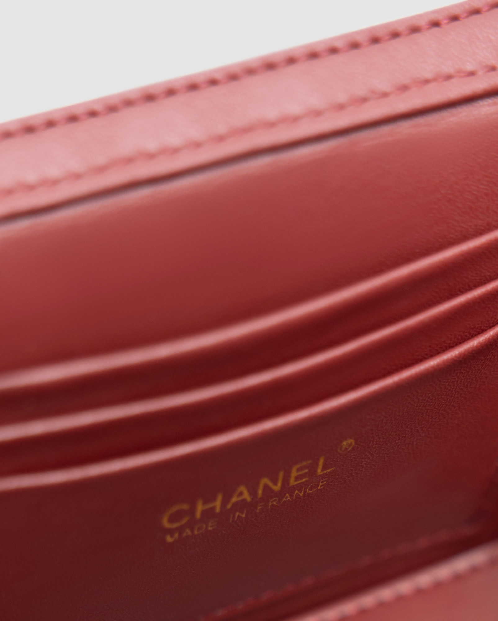 Chanel Long Vanity With Chain Burgundy - 8