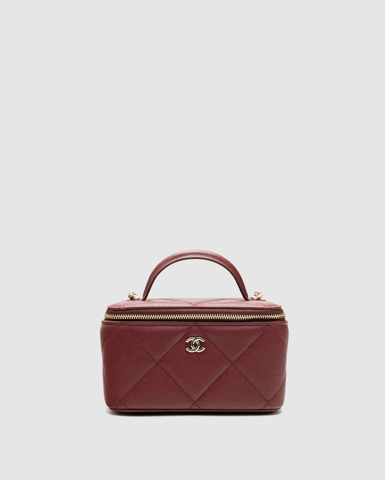 Chanel Long Vanity With Chain Burgundy - 2