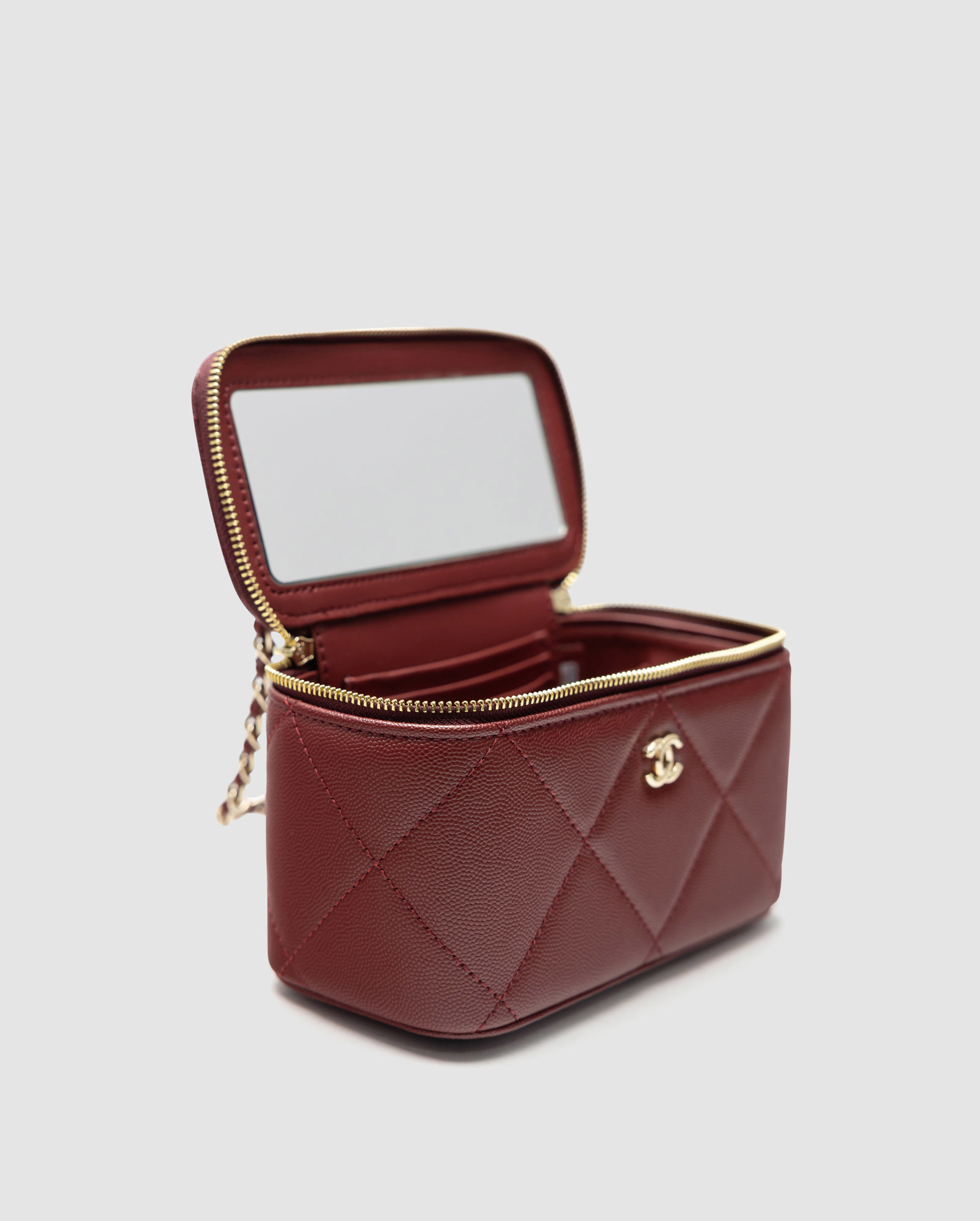 Chanel Long Vanity With Chain Burgundy - 7