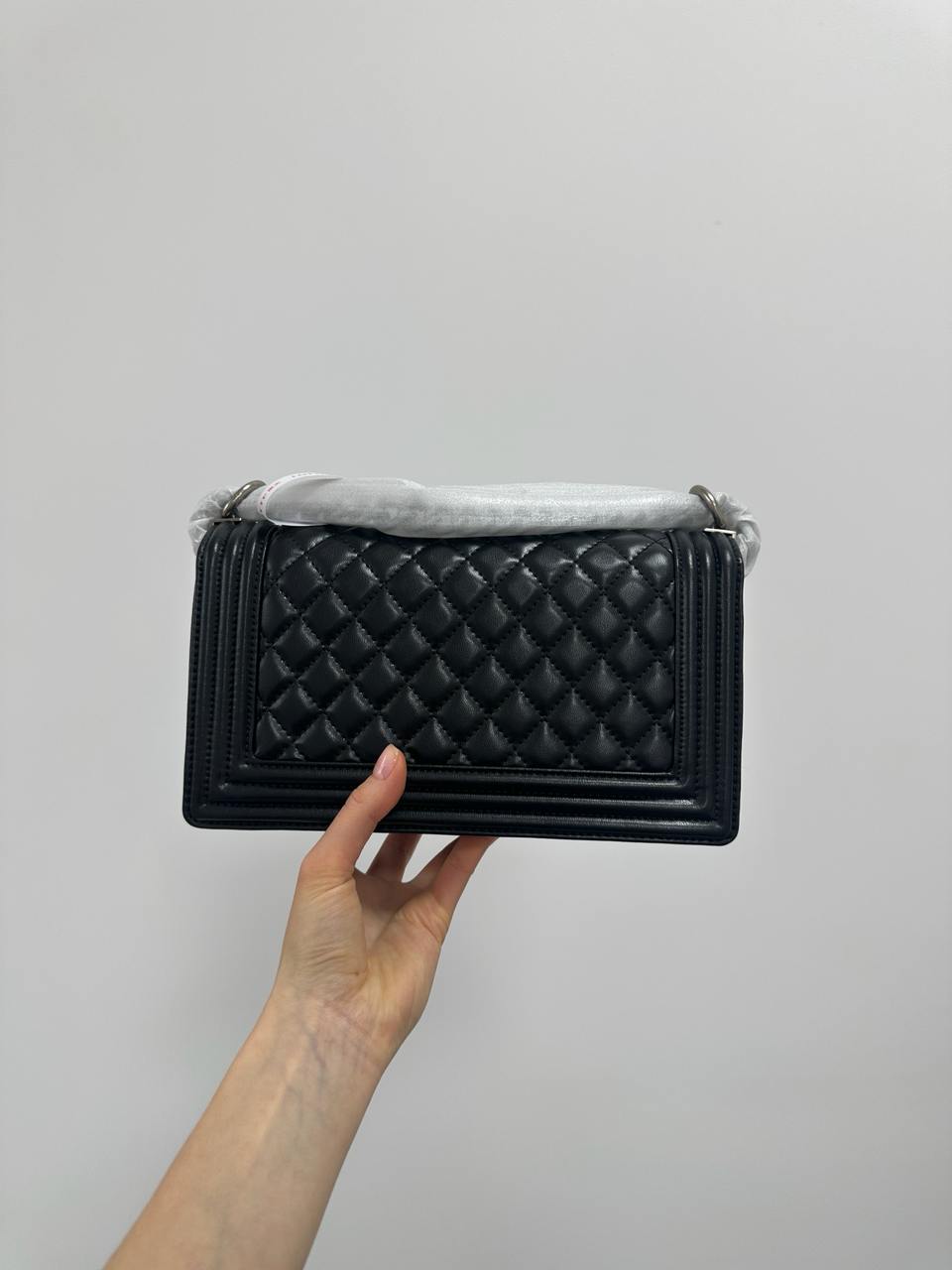Chanel Medium Boy Black/Silver Caviar RHW Smooth Skin - 6