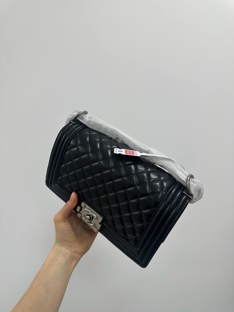 Chanel Medium Boy Black/Silver Caviar RHW Smooth Skin - 9